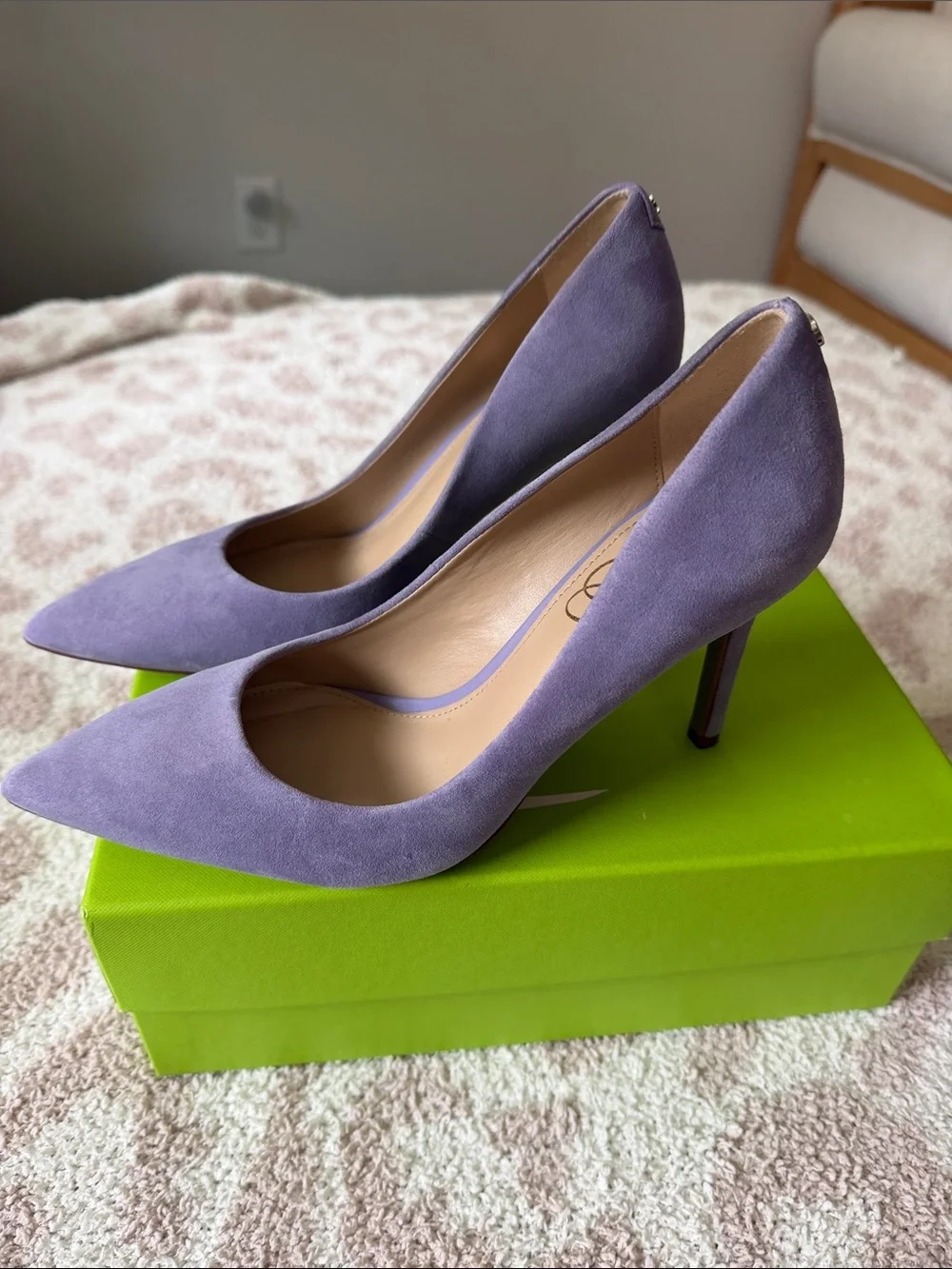 Sam Edelman Purple Iris Suede Pointed-Toe Pumps